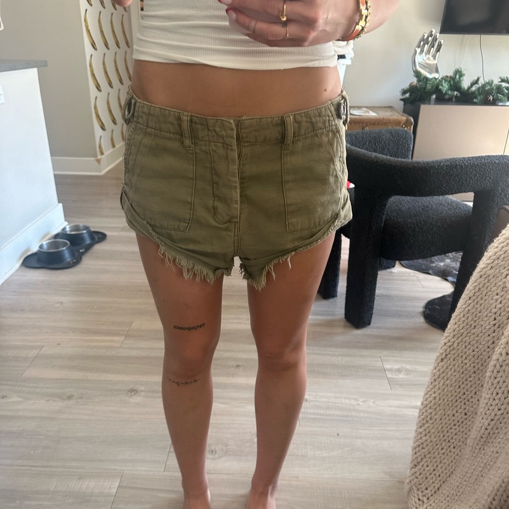 One Teaspoon Khaki Olive Army Green Women's Shorts size 27